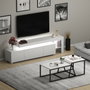 Hanah Home Beliz - Conjunto de muebles de salón blanco